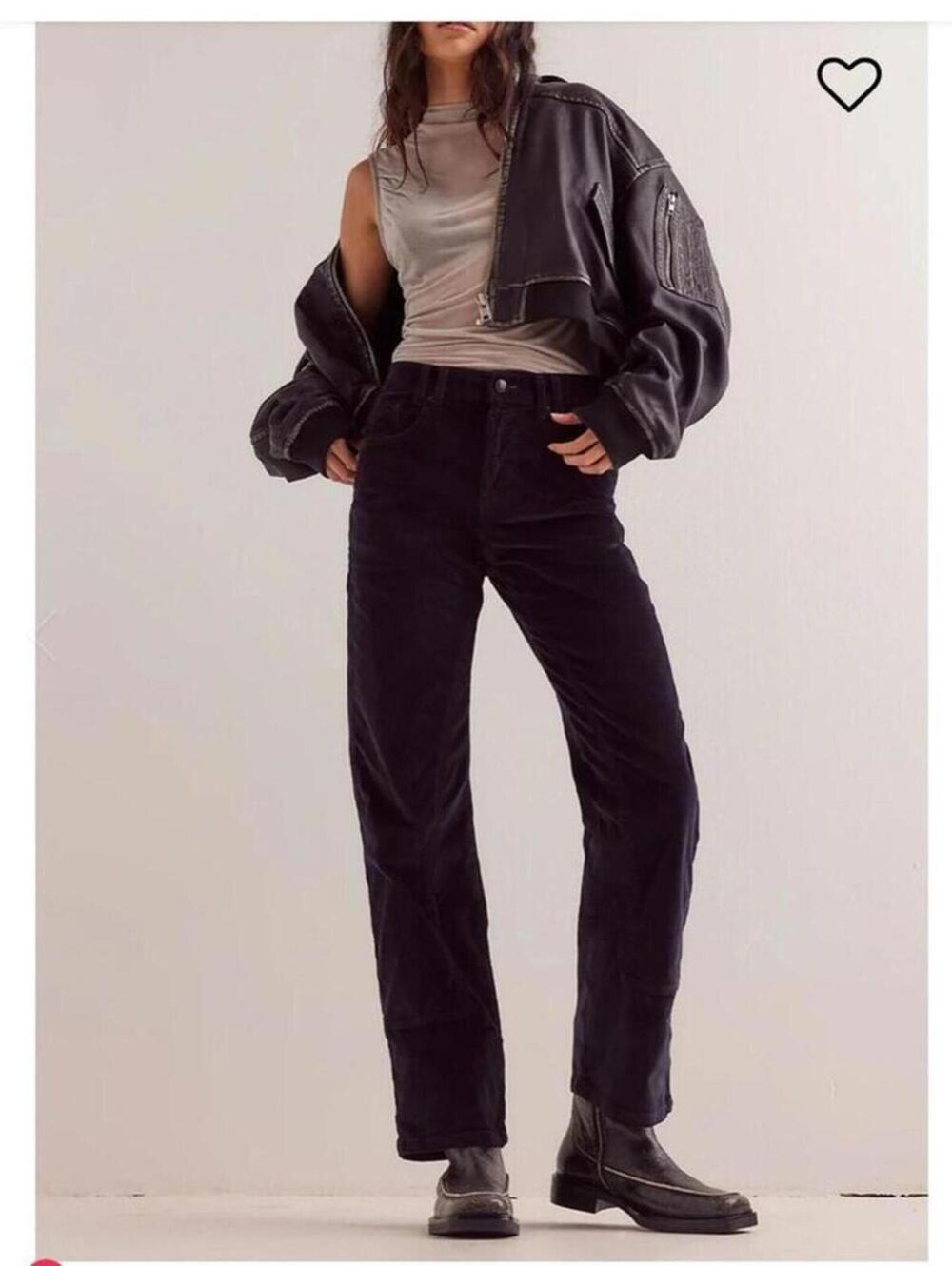 Free People We The Free Risk‎ Taker Cord Straight Jeans Size 29
